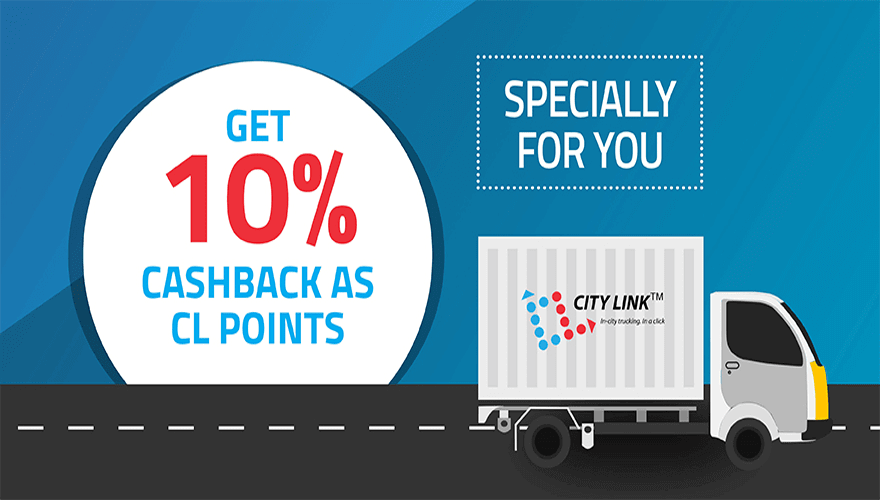 Book a truck and get cashback